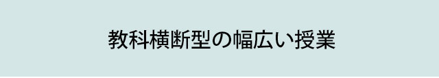 １年次：教科横断型の幅広い授業を行う